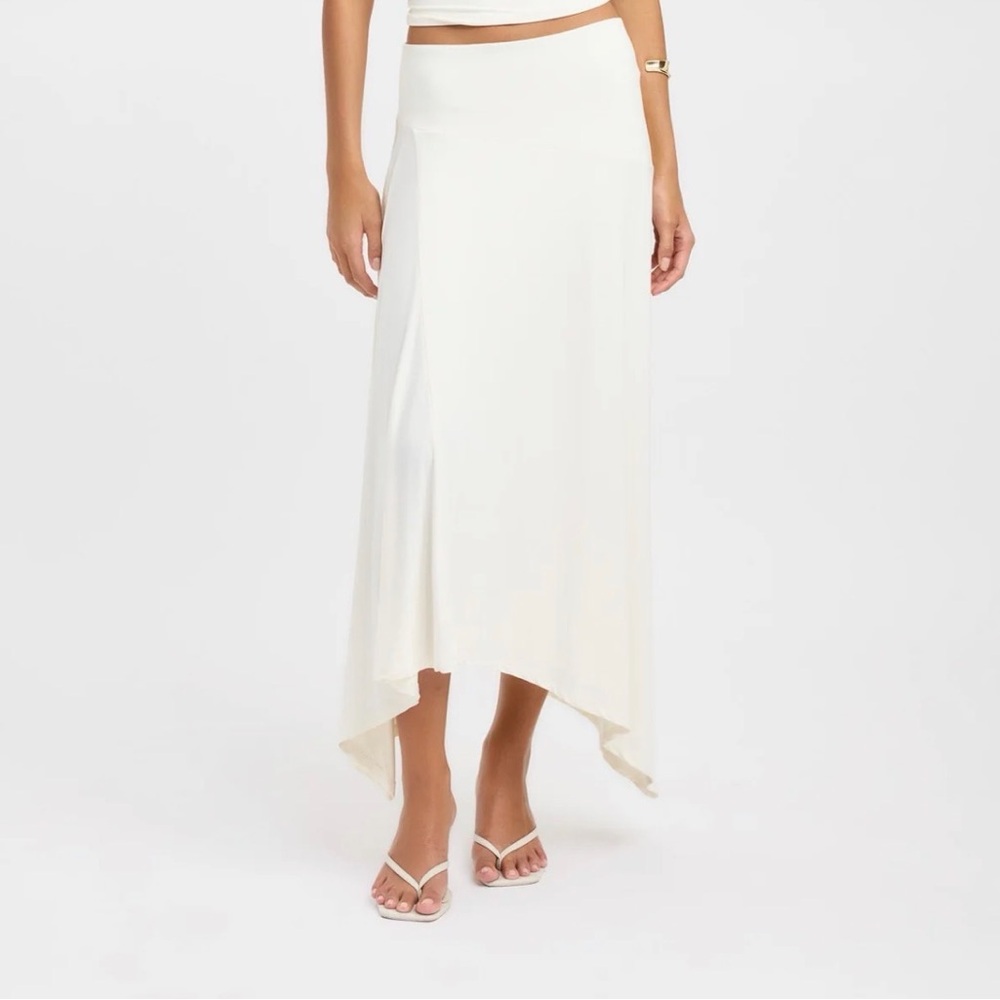 Kookai Asymmetrical Cream Skirt